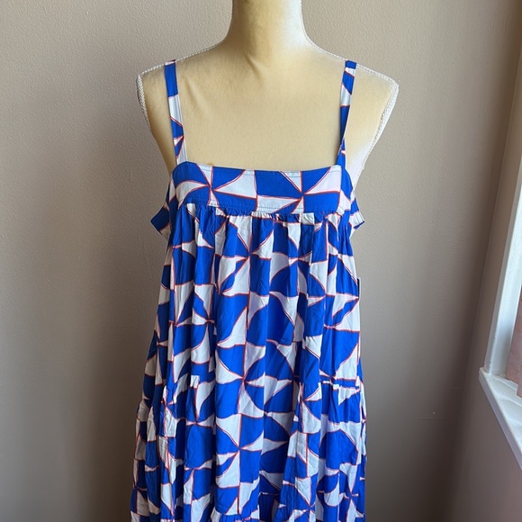 Abel the Label Anthropologie Blue Maxi Summer Dress NWT Boho - Picture 3 of 7